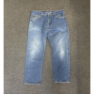 Vintage Y2K Levi's 501 Men's Medium Fade Blue Jeans 40x32 9/00 Button Fly 501xx